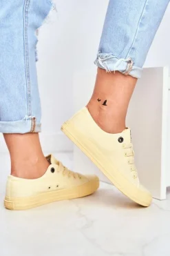 Damskie Niskie Trampki Big Star DD274441 Żółte