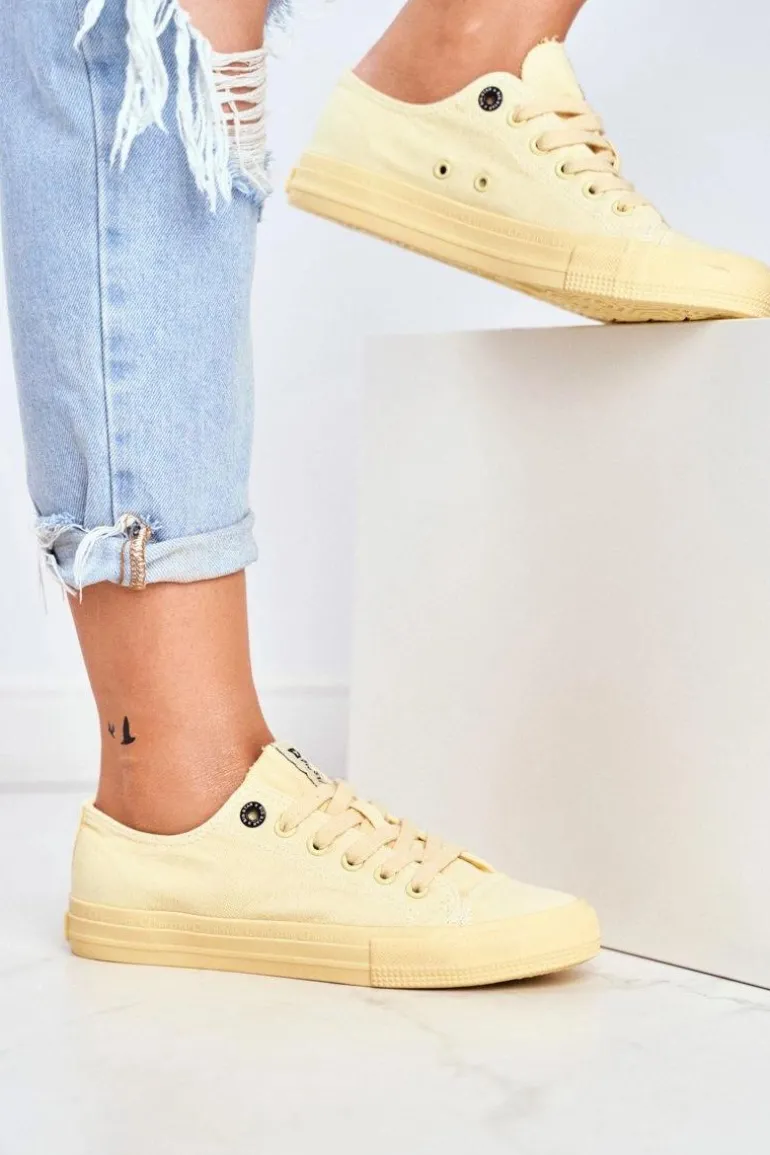 Damskie Niskie Trampki Big Star DD274441 Żółte