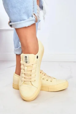 Damskie Niskie Trampki Big Star DD274441 Żółte