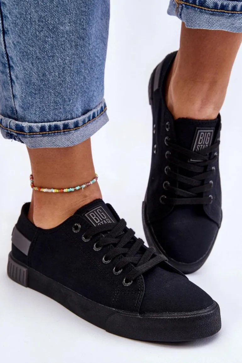 Damskie Niskie Trampki Big Star LL274038 Czarne