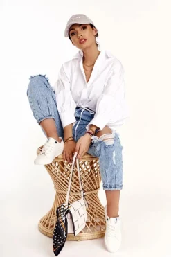 Damskie Niskie Trampki Big Star DD274451 Białe