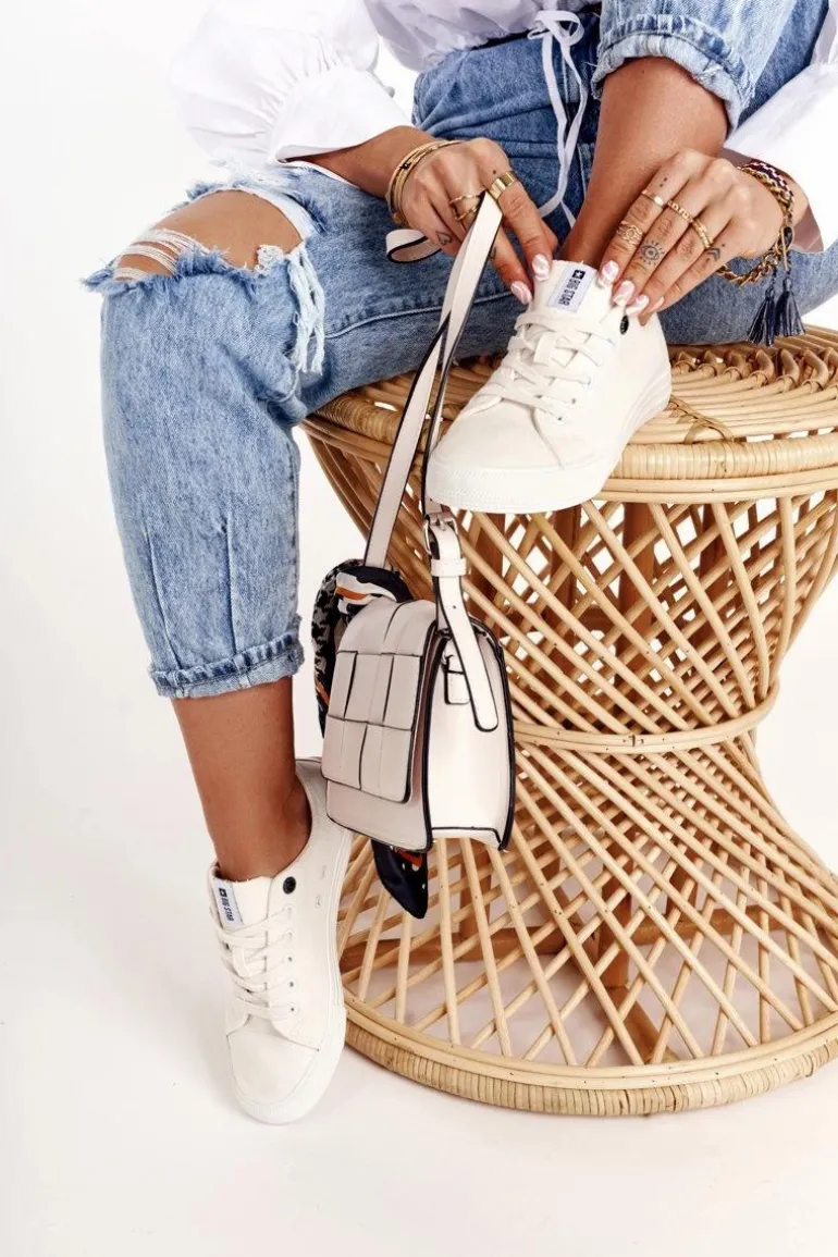 Damskie Niskie Trampki Big Star DD274451 Białe