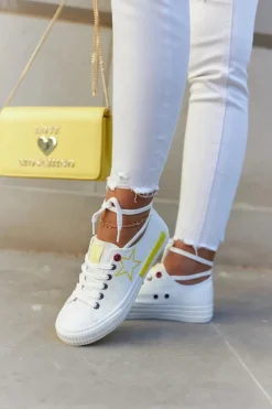 Damskie Niskie Trampki BIG STAR JJ274384 Białe