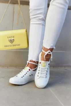 Damskie Niskie Trampki BIG STAR JJ274384 Białe