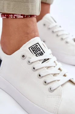 Damskie Niskie Trampki Big Star LL274039 Białe