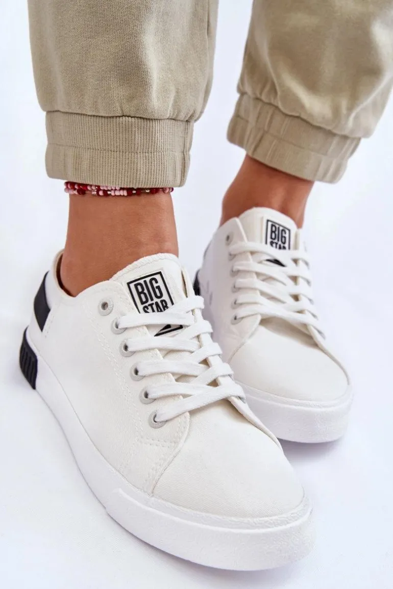 Damskie Niskie Trampki Big Star LL274039 Białe