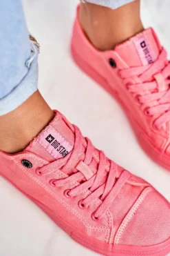 Damskie Niskie Trampki Big Star DD274444 Różowe