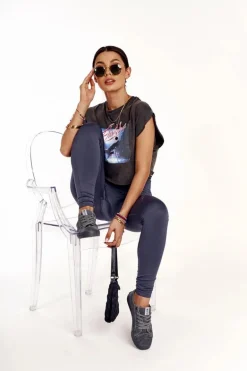 Damskie Niskie Trampki Big Star DD274440 Ciemnoszare