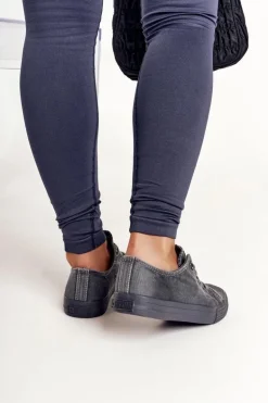 Damskie Niskie Trampki Big Star DD274440 Ciemnoszare