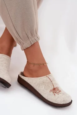 Damskie Obuwie Domowe Kapcie Inblu NL000011 Beżowe