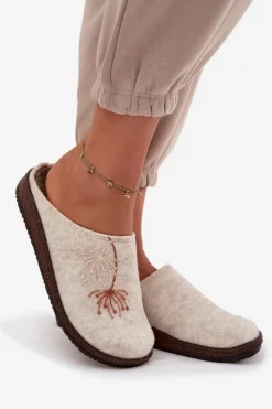 Damskie Obuwie Domowe Kapcie Inblu NL000011 Beżowe