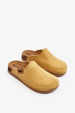 Damskie Obuwie Domowe Kapcie Inblu DJ000010 Żółte