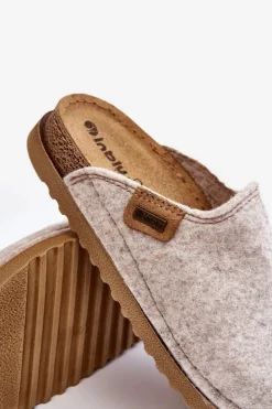 Damskie Obuwie Domowe Kapcie Inblu DJ000010 Jasnobeżowe