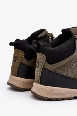 Damskie Ocieplane Buty Trekkingowe Khaki Big Star MM274480