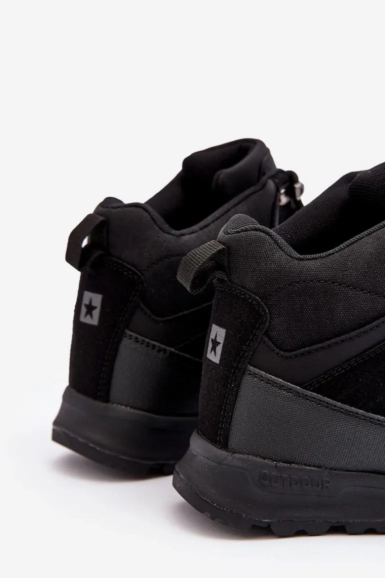 Damskie Ocieplane Buty Trekkingowe Czarne Big Star MM274481