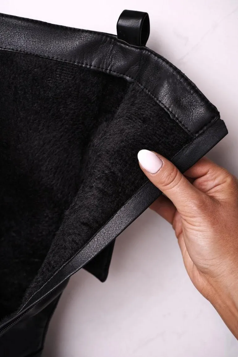 Damskie Ocieplane Kozaki Z Odpinaną Nerką Czarne Brooklyn