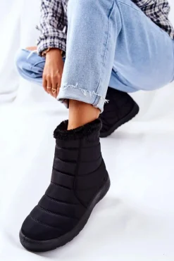 Damskie Ocieplane Śniegowce Czarne Mezyss