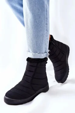 Damskie Ocieplane Śniegowce Czarne Mezyss