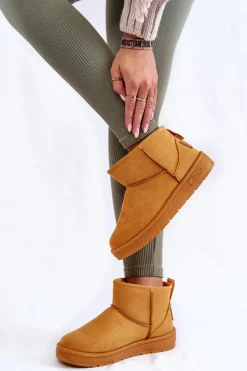 Damskie Ocieplane Śniegowce Big Star KK274289 Brązowe