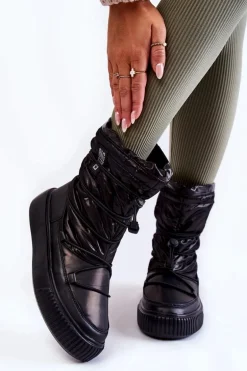 Damskie Ocieplane Śniegowce Big Star KK274193 Czarne