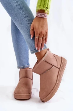 Damskie Ocieplane Śniegowce Big Star KK274293 Jasnoróżowe