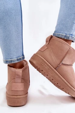 Damskie Ocieplane Śniegowce Big Star KK274293 Jasnoróżowe