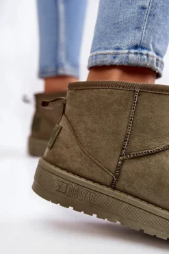 Damskie Ocieplane Śniegowce Big Star KK274292 Khaki