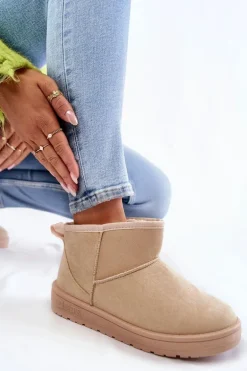 Damskie Ocieplane Śniegowce Big Star KK274290 Beżowe