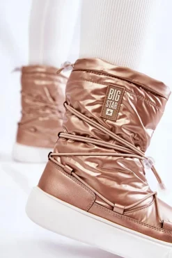 Damskie Ocieplane Śniegowce Big Star KK274194 Beżowe