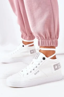 Damskie Ocieplane Sportowe Buty Big Star EE274352 Białe