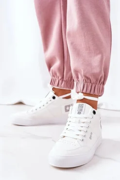 Damskie Ocieplane Sportowe Buty Big Star EE274352 Białe