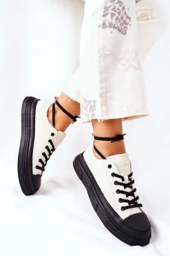 Damskie Ocieplane Trampki GOE II2N4036 Białe