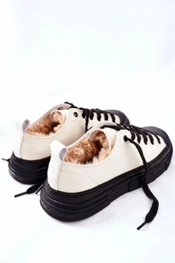 Damskie Ocieplane Trampki GOE II2N4036 Białe