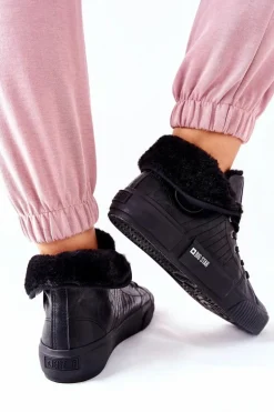 Damskie Ocieplane Trampki BIG STAR II274155 Czarne