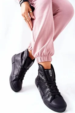 Damskie Ocieplane Trampki BIG STAR II274155 Czarne