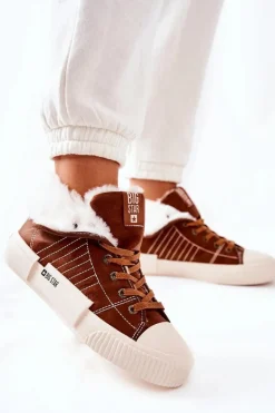 Damskie Ocieplane Trampki BIG STAR II274152 Camel