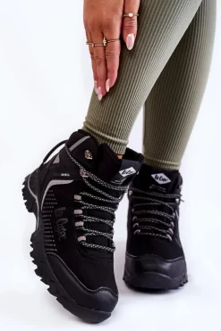 Damskie Ocieplane Trapery Lee Cooper LCJ-22-01-1427L Czarne