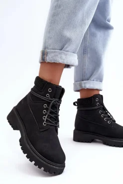 Damskie Ocieplane Trapery Czarne Cross Jeans MM2R4012C