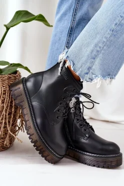 Damskie Ocieplane Workery Big Star II274110 Czarne