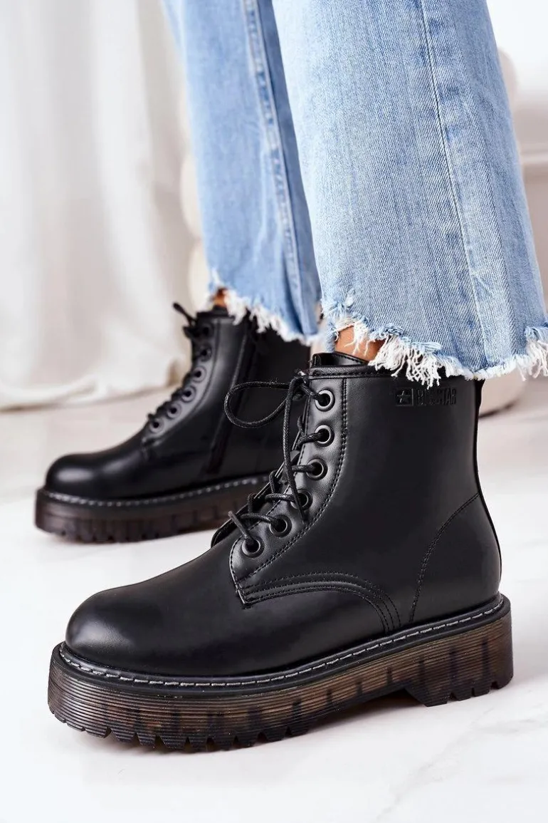 Damskie Ocieplane Workery Big Star II274110 Czarne