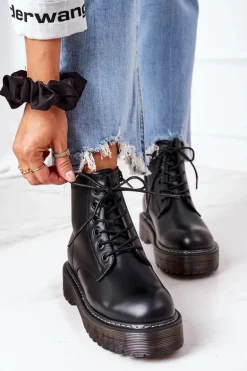 Damskie Ocieplane Workery Big Star II274110 Czarne