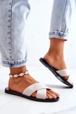 Damskie Pachnące Klapki ZAXY JJ285076 Jasnobeżowe