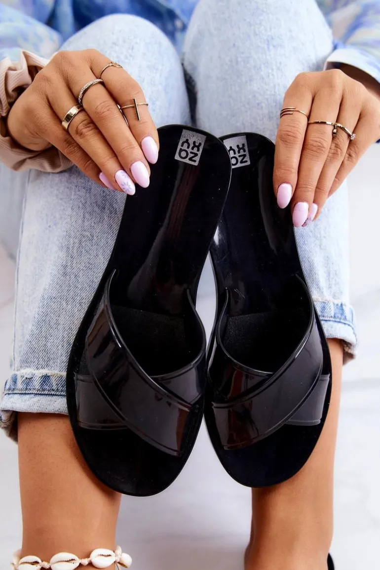 Damskie Pachnące Klapki ZAXY JJ285077 Czarne