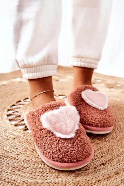 Damskie Papcie Brudny Róż Heartbeat