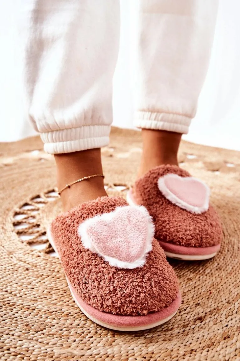 Damskie Papcie Brudny Róż Heartbeat