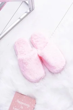 Damskie Papcie Futerkowe Różowe Mimia