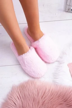 Damskie Papcie Futerkowe Różowe Mimia