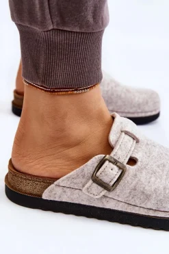 Damskie Papcie Klapki Profilaktyczne Inblu DJ-07-002 Beżowe