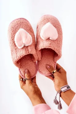 Damskie Papcie Różowe Heartbeat