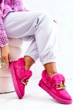 Damskie Papcie Złoty Łańcuch Fuksja Ardrums